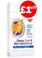 Glossy Coat and Skin Conditioner Capsules for Cats